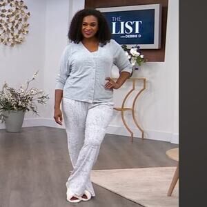 Women’s Pajamas 3‎ Piece Set PJ Plus size Heather Gray NWT 3X